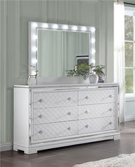Eleanor 6-drawer Dresser with Mirror White - 223563M