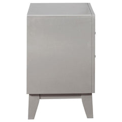 Leighton 2-drawer Nightstand Metallic Mercury - 204922