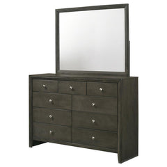 Serenity 9-drawer Dresser with Mirror Mod Grey - 215843M