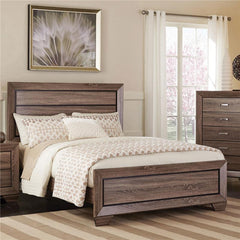 Kauffman Wood Queen Panel Bed Washed Taupe - 204191Q