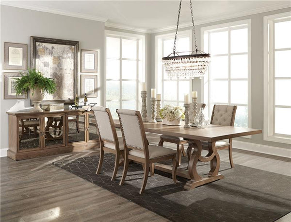 Brockway Rectangular Trestle Dining Set - 110291-S5