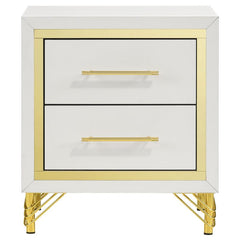 Lucia 2-drawer Nightstand White - 224732
