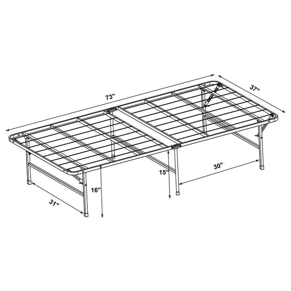 Mabel Metal Twin Mattress Support Platform Bed Black - 305957T