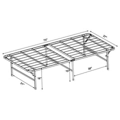 Mabel Metal Twin Mattress Support Platform Bed Black - 305957T