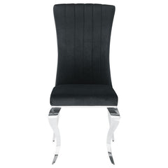 Betty Upholstered Side Chairs Black and Chrome (Set of 4) - 105072