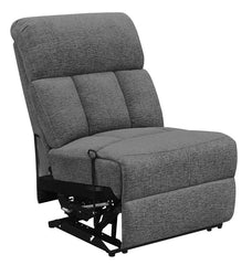 Bahrain Upholstered Armless Recliner Charcoal - 609540AR