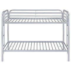 Morgan Metal Twin Over Twin Bunk Bed Silver - 2256V