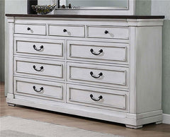 Hillcrest 9-drawer Dresser Distressed White - 223353