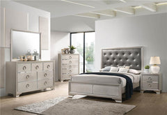Salford Wood Queen Panel Bed Metallic Sterling - 222721Q
