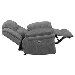 Bahrain Upholstered Power Glider Recliner Charcoal - 609543P
