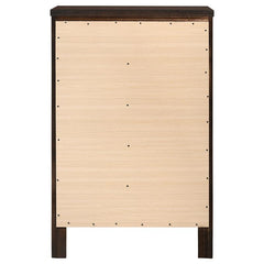Carlton 5-drawer Rectangular Chest Cappuccino - 202095