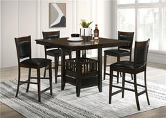 Jaden Upholstered Counter Height Stools Black and Espresso (Set of 2) - 100959
