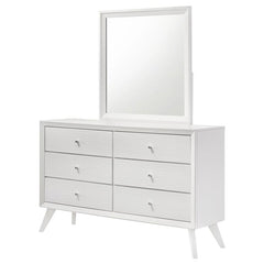 Janelle 6-drawer Dresser with Mirror White - 223653M