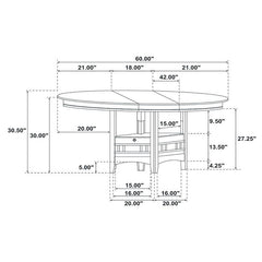 Lavon Dining Table with Storage Espresso - 102671