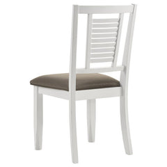 Appleton Ladder Back Dining Side Chair White and Brown (Set of 2) - 110412