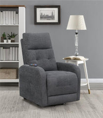 Howie Upholstered Power Lift Massage Chair Charcoal - 609403P