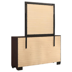 Kauffman 6-drawer Dresser with Mirror Dark Cocoa - 204393M