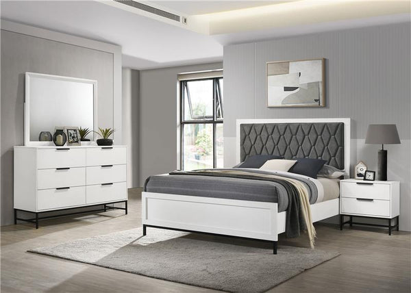 Sonora 4-piece Eastern King Bedroom Set White - 224861KE-S4