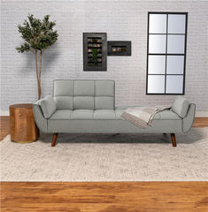 Caufield Upholstered Tufted Convertible Sofa Bed Grey - 360096