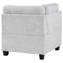 Georgina Upholstered Corner Chair Steel Beige - 551706