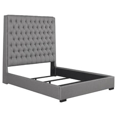 Camille Upholstered Queen Panel Bed Grey - 300621Q