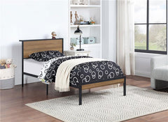 Ricky Metal Twin Panel Bed Light Oak - 302144T