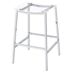 Jovani Acrylic Backless Bar Stools Clear and Chrome (Set of 2) - 182359
