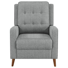 Davidson Upholstered Tufted Push Back Recliner Grey - 609567