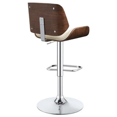 Folsom Upholstered Adjustable Bar Stool Ecru and Chrome - 130503
