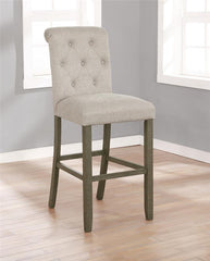 Balboa Tufted Back Bar Stools Beige and Rustic Brown (Set of 2) - 193169