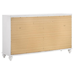 Barzini 5-piece Eastern King Bedroom Set White - 205891KE-S5