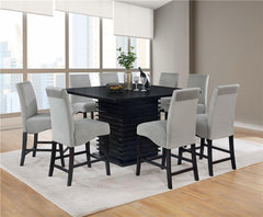 Stanton Upholstered Counter Height Chairs Grey and Black (Set of 2) - 102069GRY
