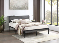 Ricky Metal Queen Panel Bed Grey - 302143Q