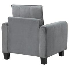 Davis Upholstered Rolled Arm Accent Chair Grey - 509636
