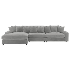 Blaine Upholstered Reversible Chaise Sectional Sofa Fog - 509900-SET