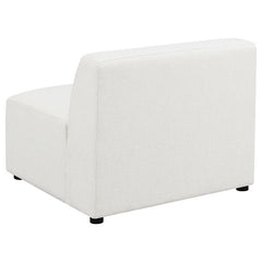 Freddie Upholstered Tight Back Armless Chair Pearl - 551641