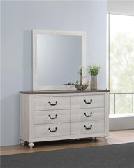 Stillwood 6-drawer Dresser with Mirror Vintage Linen - 223283M