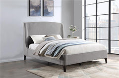 Mosby Upholstered Eastern King Wingback Bed Grey - 306021KE