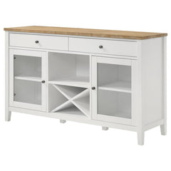Hollis 2-door Dining Sideboard with Drawers Brown and White - 122245