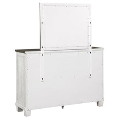 Lilith 7-drawer Dresser with Mirror Distressed White - 224473M