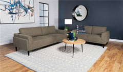 Rilynn 2-piece Upholstered Track Arm Sofa Set Brown - 509521-S2