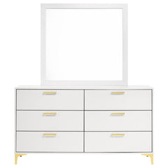 Kendall 6-drawer Dresser with Mirror White - 224403M
