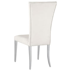 Kerwin 5-piece Dining Room Set White and Chrome - 111101-S5W