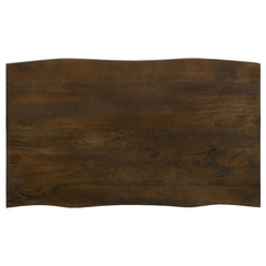 Topeka Live-edge Dining Table Mango Cocoa and Gunmetal - 193851