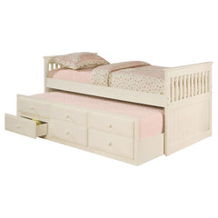 Rochford 3-drawer Twin Bed with Captains Trundle White - 300107