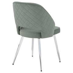 Hastings Upholstered Dining Chairs with Open Back (Set of 2) Grey and Chrome - 193742