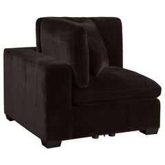 Lakeview Upholstered Corner Chair Dark Chocolate - 551465