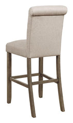 Balboa Tufted Back Bar Stools Beige and Rustic Brown (Set of 2) - 193169
