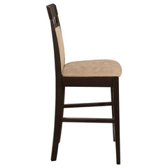 Gabriel Upholstered Counter Height Stools Cappuccino and Beige (Set of 2) - 100219