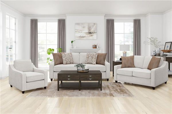 Christine Upholstered Sloped Arm Sofa Beige - 552061